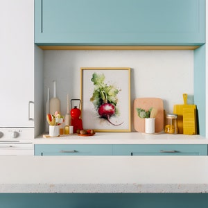 Beet Watercolor Painting Kitchen Wall Art Vegetable Poster Plants Art ...