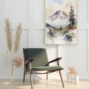 Mount Rainier Painting National Park Art Mountain Watercolor Mountains Landscape Nature Art print image 10