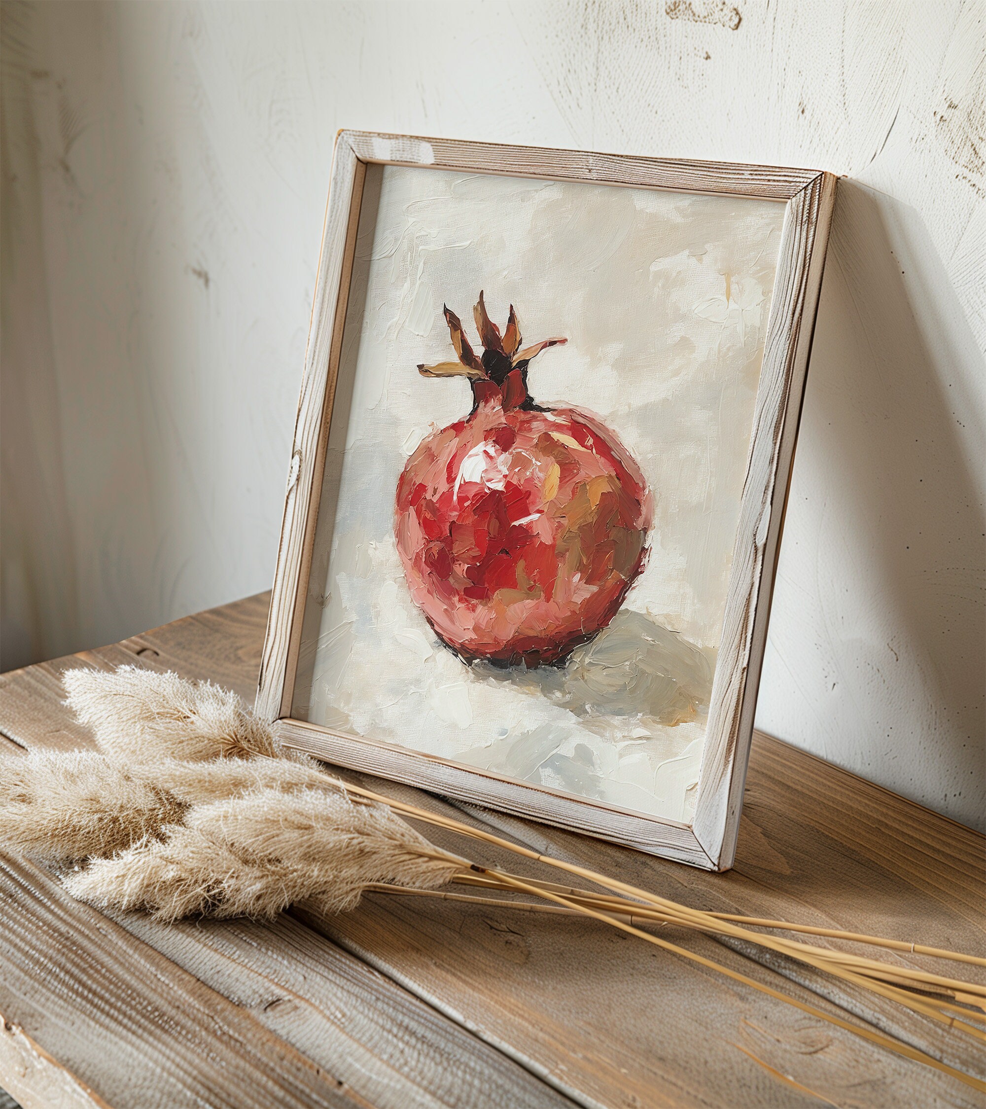 ザクロの油絵フルーツ絵画食品アートワークキッチン壁装飾 - Etsy 日本