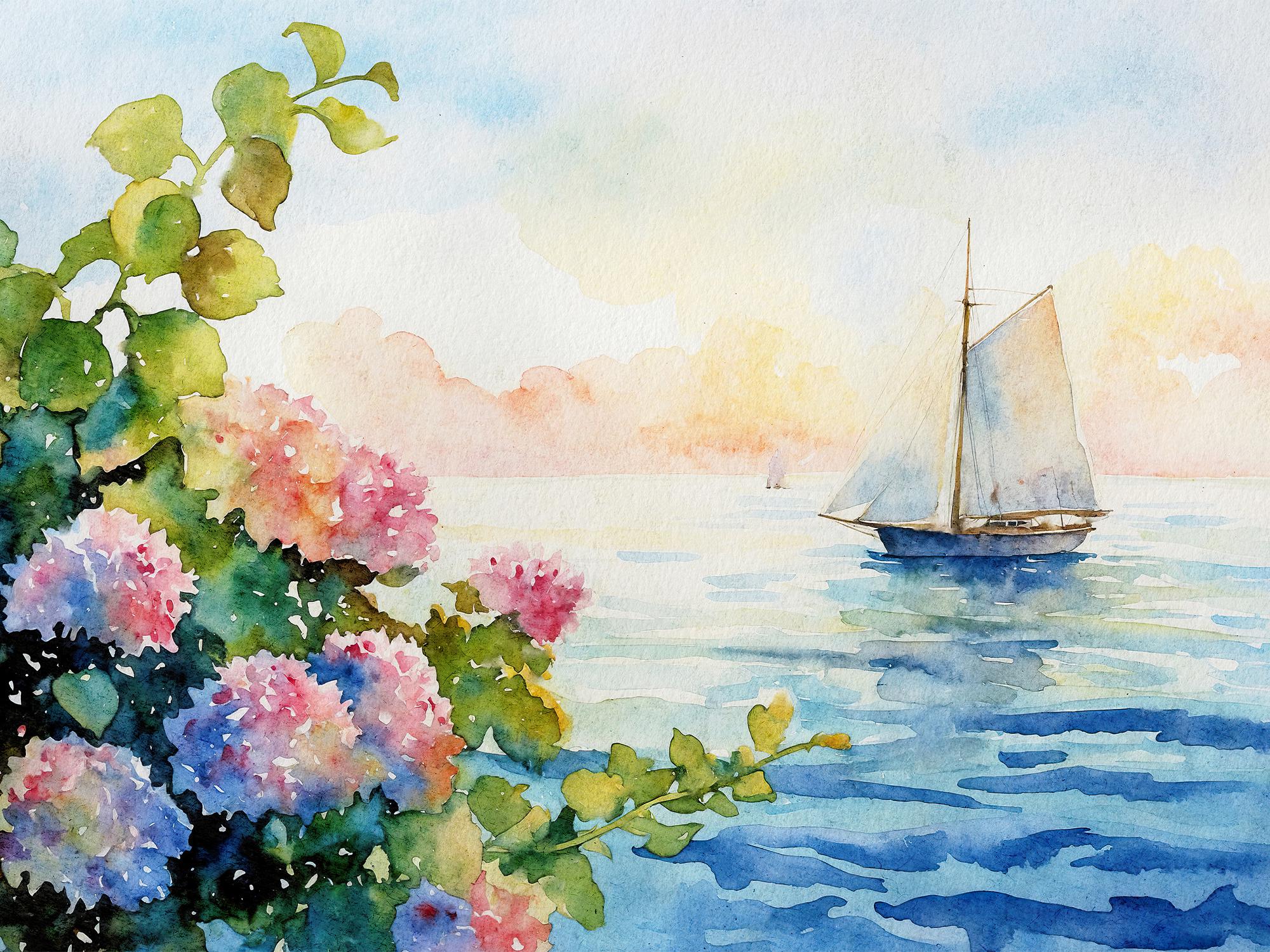 水彩画 水辺の風景 額装済み 桜の木 水彩画 恒世 額装 絵画 桜」透明水彩画 原画 風景画 額縁