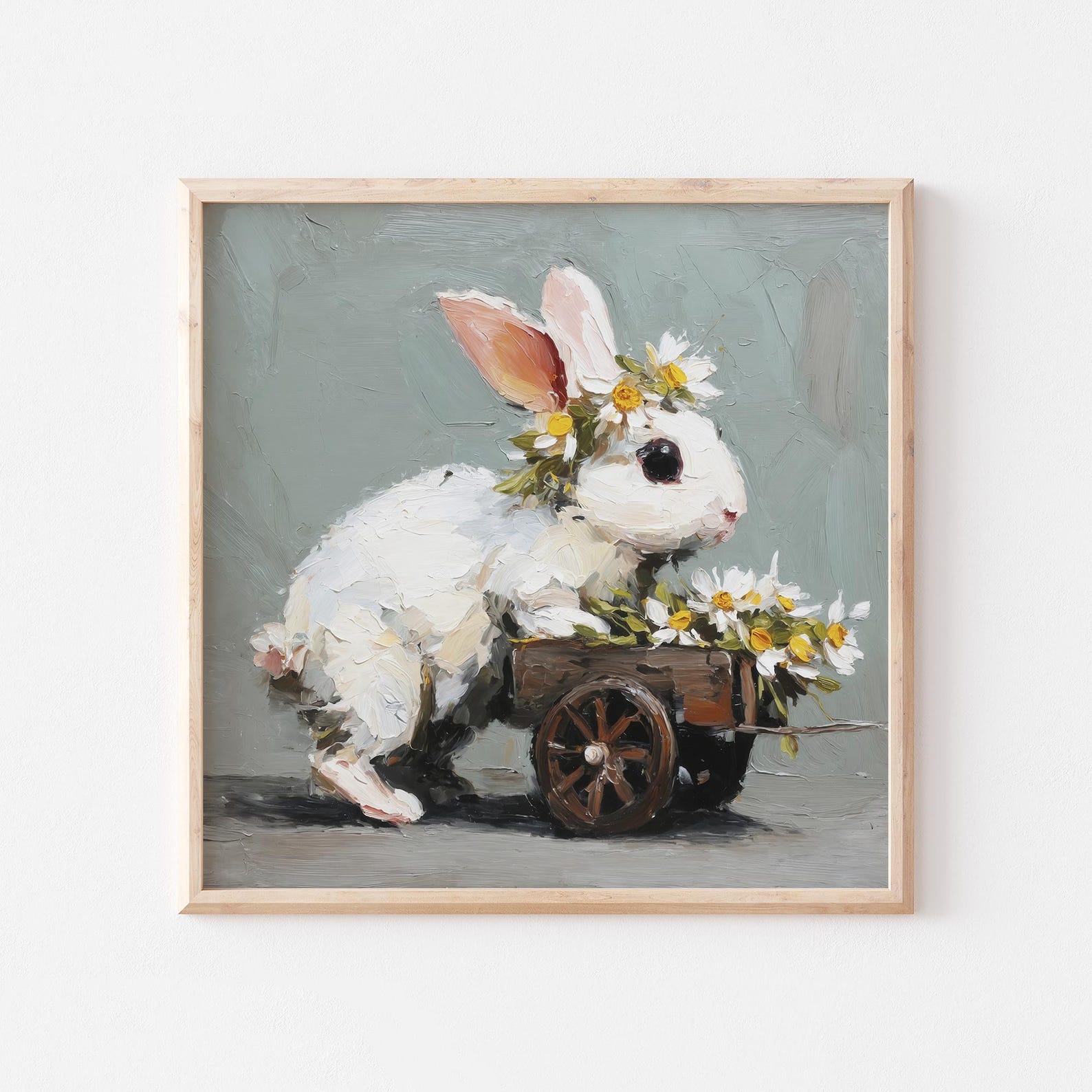 Bunny Painting Cute Rabbit Wall Art Nursery Wall Decor Animal Print bunny-painting-cute-rabbit-wall-art-nursery-wall-decor-animal-print