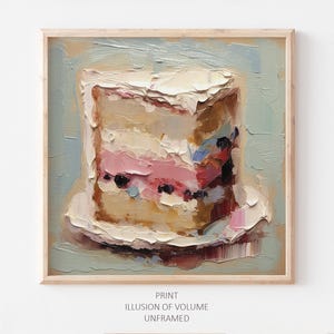 Cake Oil Print Dessert Painting Kitchen Wall Art Food PRINT from an oil painting