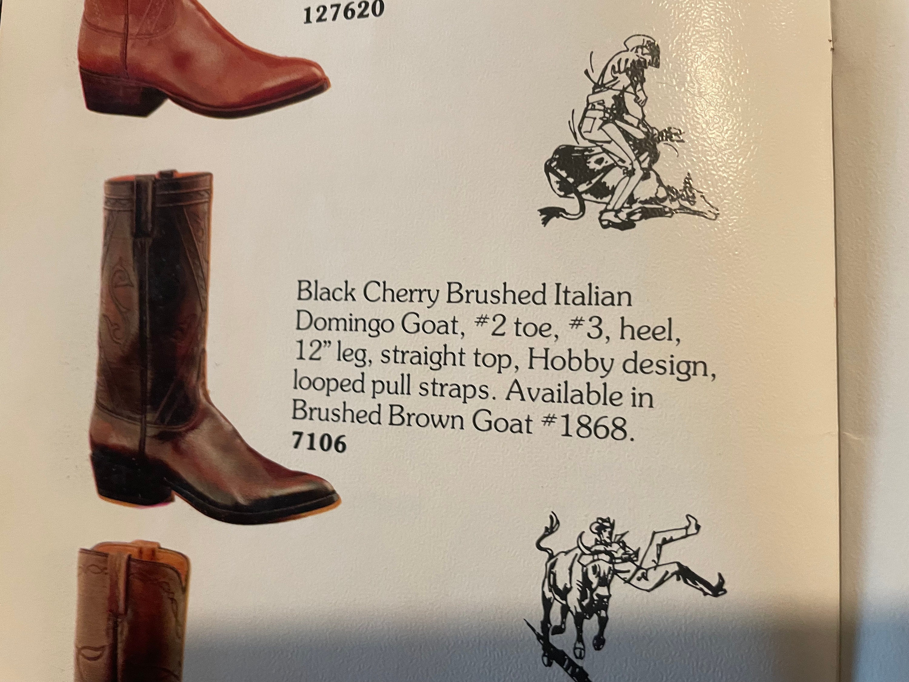 Lucchese Vintage Mens Black Goat Leather Cowwboy Boots Size 11 D W/ Original Box Lucchese Black EE Boots for Men for Sale | Shop New & Used  main image 3