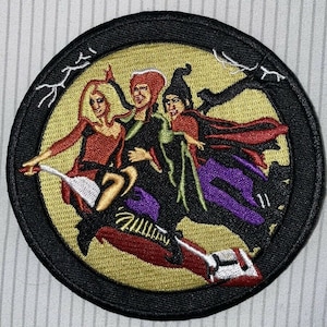 Hocus Pocus Halloween Sanderson Sisters Iron On Patch Disney Winnie 4.5 Inch Inches Spooky winnie
