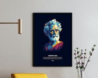 Póster de Séneca - Memento Mori - Póster inspirador latino estoico