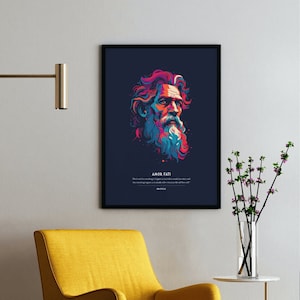 Epictetus Poster - Amor Fati Poster - Stoic Latin Inspirational Poster - A4/A3/A2/A1/A0