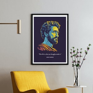 Marcus Aurelius Quote Poster: Simplistic Stoic Art