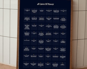 48 Laws of Power Poster: Robert Greene, Self Development Art