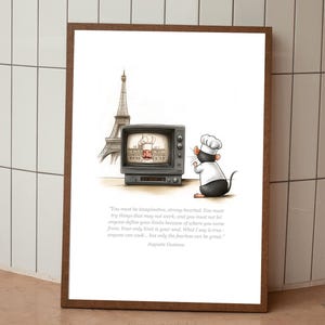 Ratatouille Movie Poster: Chef Gusteau Quote Kitchen Art Print