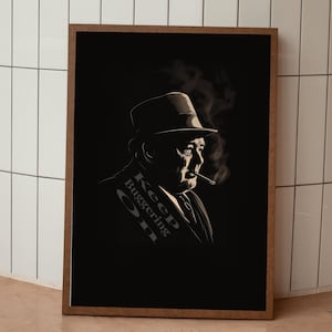Fortsätt kämpa på - Winston Churchill-poster | Inspirerande Churchill-citatväggkonst