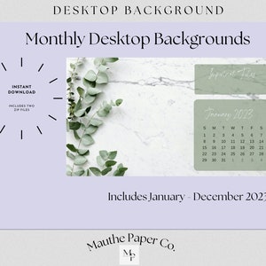 Minimalist Desktop Organizer, Monthly, 2023, Desktop Organizer Wallpaper