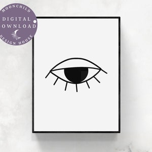 Line Art Eye, Abstraktes Auge Kunst, Abstrakte Wandkunst, Line Eye Print, Minimal Line Art, druckbare Kunst, Drittes Auge Kunst, Minimalistische Kunst, Wimpern kunst