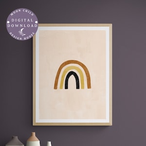 Boho Rainbow Wall Art, Minimalist Wall Decor, Funky Rainbow Poster, Boho Lifestyle Print, Eclectic Wall Decor, Fun Hippie Decor, Rainbow Art