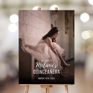 16th Birthday Welcome Sign, Sweet Sixteen Sign,  Quinceanera Welcoming Sign, Sweet 16 Party Poster, Editable Template