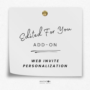Invitation Website Personalized For You, Add-On, Canva Website Invitation Setup, RSVP Form + Tracker, Photo Upload, Text Polish
