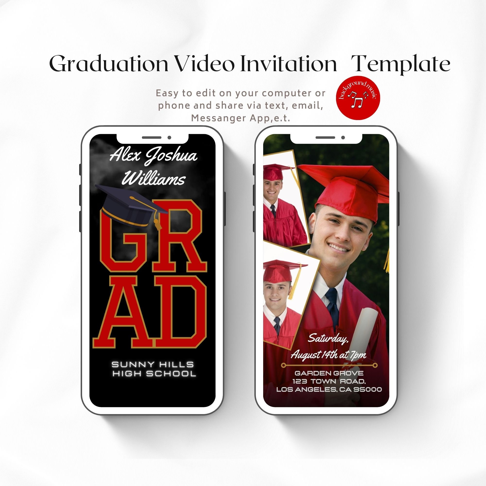 Graduation Video Invitation, Animated Grad Announcement, Graduation ...