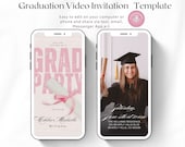 Graduation Video Invitation, Animated Grad Announcement, Graduation Invite, Grad Party Evite,  Editable Template, Instant Download