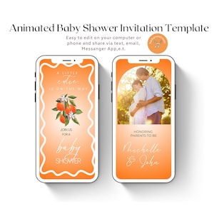 A little Cutie Baby Shower Video Invitation, Books for Baby, Cutie Is On the Way Gender Neutral Animated Baby Sprinkle Invite Evite Template