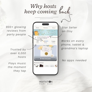 Wildflower Baby Shower Web Invite with Online RSVP Guest Tracker, Blue Floral Canva Website Invite, Registry Link, Text Message Evite