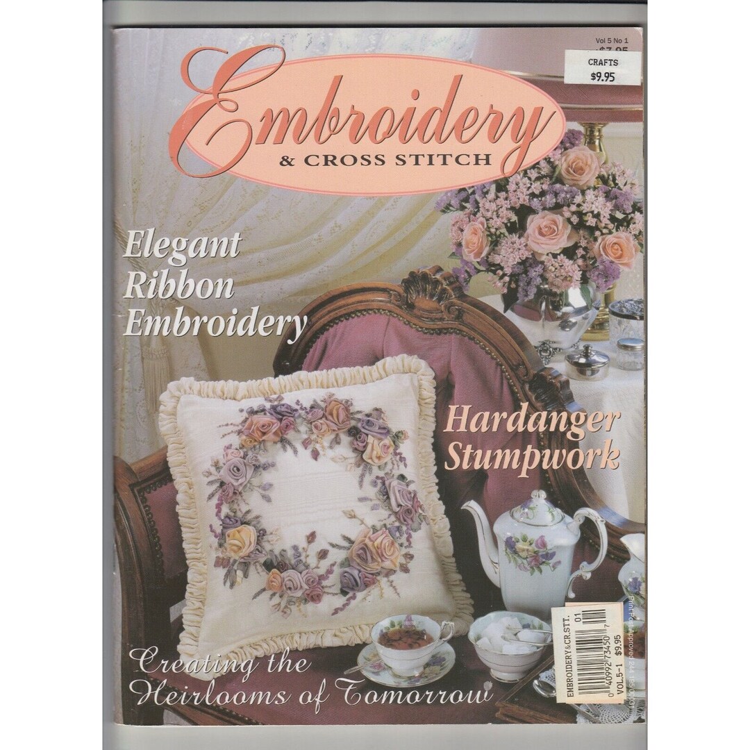 Embroidery Cross Stitch Magazine Vol 5 1 Ribbon Embroidery Etsy