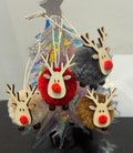 Rudolph the Reindeer for Christmas decorations hanging decorations fluffy and cute red nosed reindeer