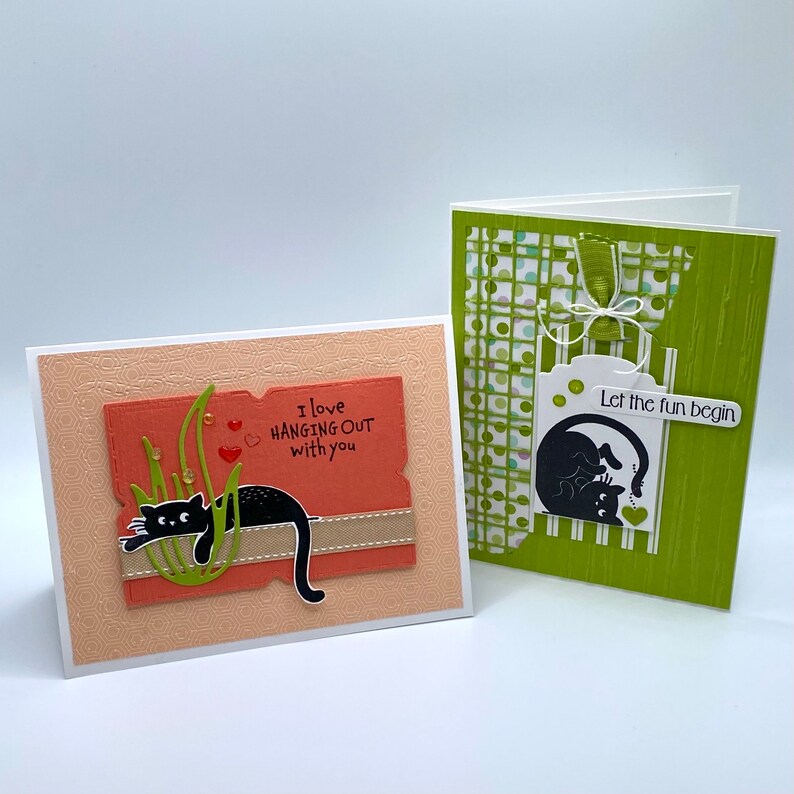 Purrfect Love Cats Stampin' Up Greeting Card Gift Set Etsy