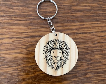 Llavero de madera con grabado, naturaleza, océano, animales, surf, aloha, favor, idea de regalo, cumpleaños, regalo de madera, primer hogar