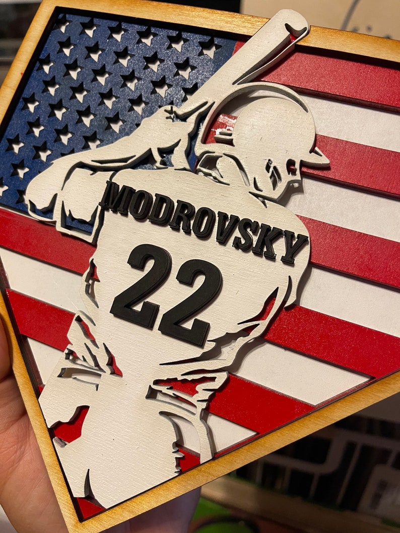 Personalized Baseball Gift for Boys 3D Baseball Plaque Etsy