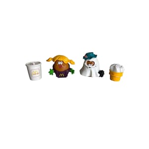 Vintage McDonalds Halloween Happy Meal Toys Set Of 4 Nuggets Transformers