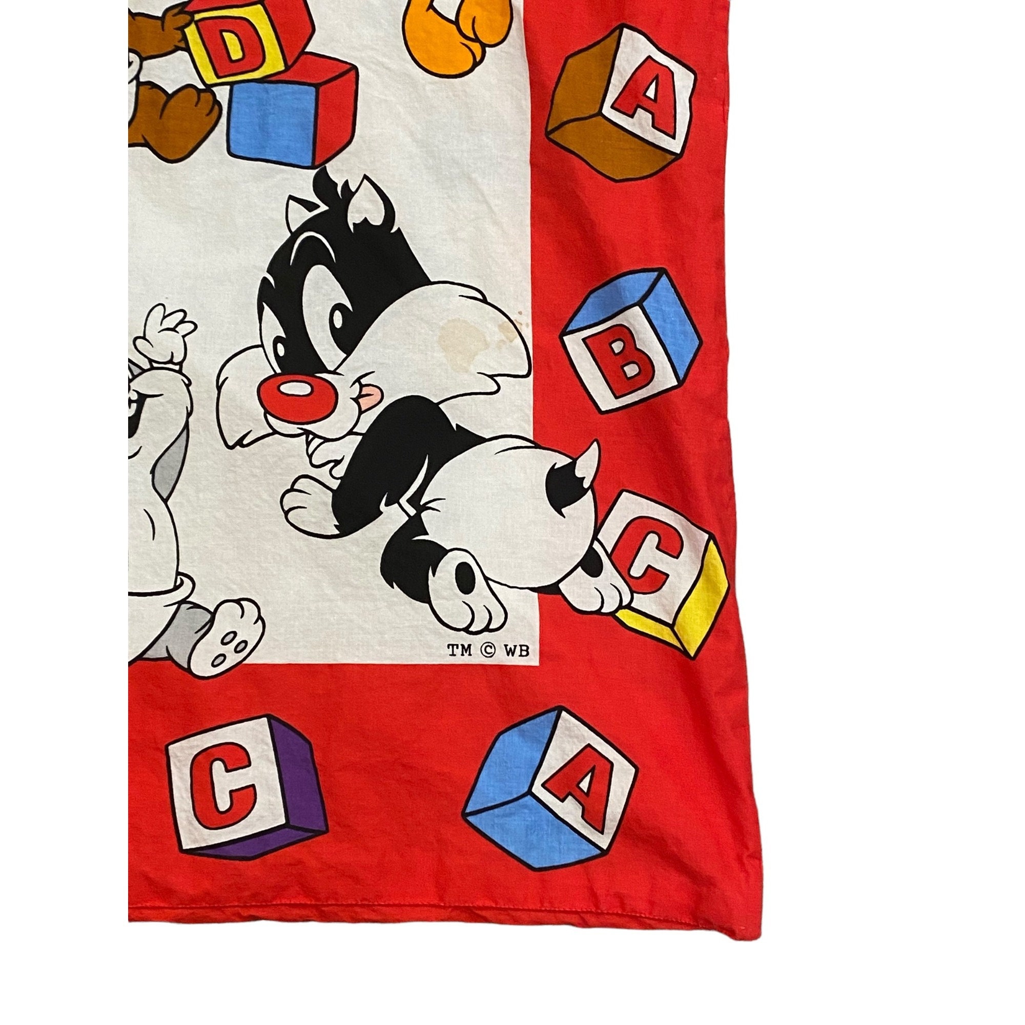 Vintage 90s Baby Looney Tunes Baby Blanket Crib Quilt Tweety Etsy