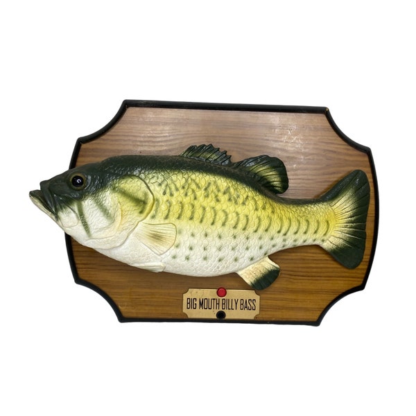 Vintage 1999 Gemmy Big Mouth Billy Bass Singing Animated Fish Wall Plaque Tested Working