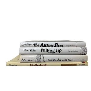 Shel Silverstein Hardcover Poetry Book Set: The Missing Piece Falling Up Where The Sidewalk Ends A Giraffe And A Half