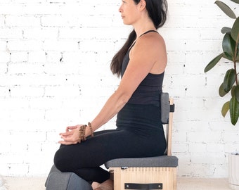 Posture Support Meditation Chair with Backrest, Hip and Knee Cushions, and Ankle/Foot Padding