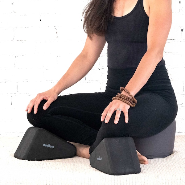 Meditation Yoga Wedge (1 Pair) High Density EVA Foam Block to Support Hips and Knees