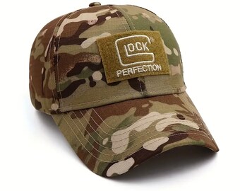 Glock Shooting Sporthut, Riemen hinten, aufgesticktes Camo-Logo