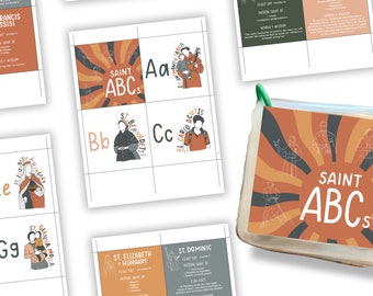 ABC DE SANTOS - IMPRIMIBLE - Descarga digital - Libro infantil de misa católica - Imprimible católico