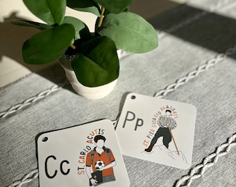 SAN CARLO ACUTIS + PIER GIORGIO FRASSATI - Tarjetas actualizadas - Tarjetas de repuesto para el libro del ABC de San Carlos con nuevos títulos