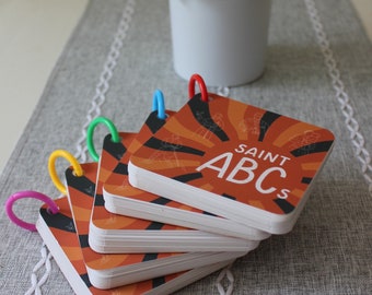 Saint ABCs Book - Catholic Children&#39;s Book - Mass Busy Book - Catholic Alphabet Book - Baptism Gift - Catholic Easter Gift - Catholic Saints