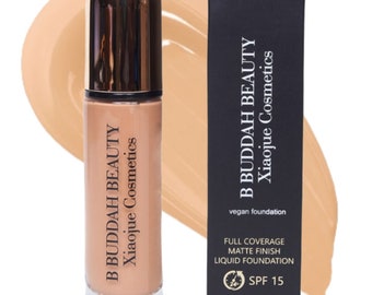 Faith Foundation- 100% waterproof, vegan, and cruelty free. Made with Mineral oil and contains SPF 15. Lightweight, matte, and 24 hour wear.