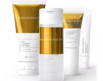 Vegan Acne Skincare Set: Plant Extracts for Oily Skin