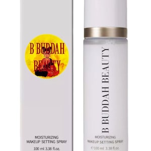 Sugata Setting Spray- 100% waterproof, vegan, cruelty free, and smudgeproof. .ade with rose water and vitamin E. Protects skin from UV rays.