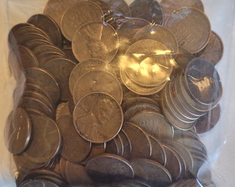BONUS 1940's-1950's Date Wheat Penny Lot // P-D-S // 500 Coins 500 10 Rolls 