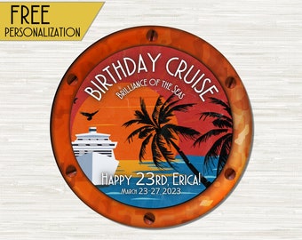 Birthday Cruise - Personalized Cruise Door Magnet | Cruise Ship Magnet | Birthday Cruise Magnet