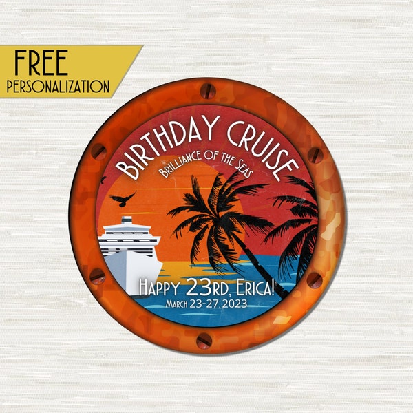 Birthday Cruise - Personalized Cruise Door Magnet | Cruise Ship Magnet | Birthday Cruise Magnet