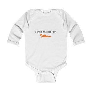 Max Fan Body | Motorsport Langarm Baby wächst | Renn Baby