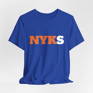 New York Knicks Short Sleeve Tee | NYKS Bella and Canvas T-Shirt | Men&#39;s Women&#39;s Knicks | NBA Basketball Merch | Knicks Basketball Fan Shirt