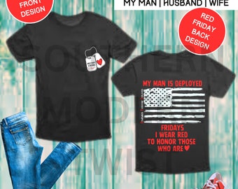 Denken Sie daran, die bereitgestellten | Freitags trage ich rotes T-Shirt Design | Digitales Design | Mein Mann| Ehemann | 3 verschiedene Designfarben | png