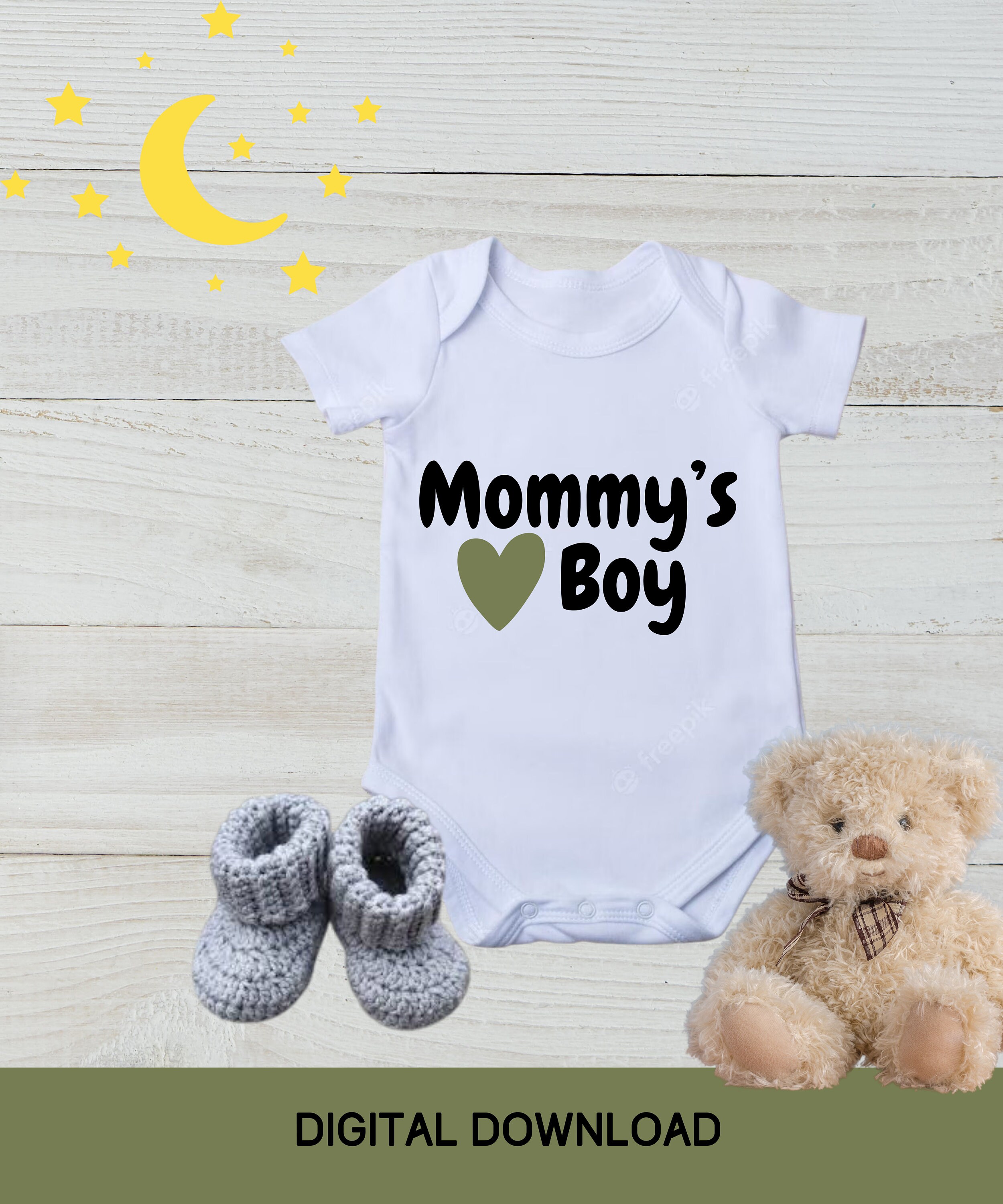 Baby Boy Onesie Mommy's Boy Onesie Digital Design Png Svg