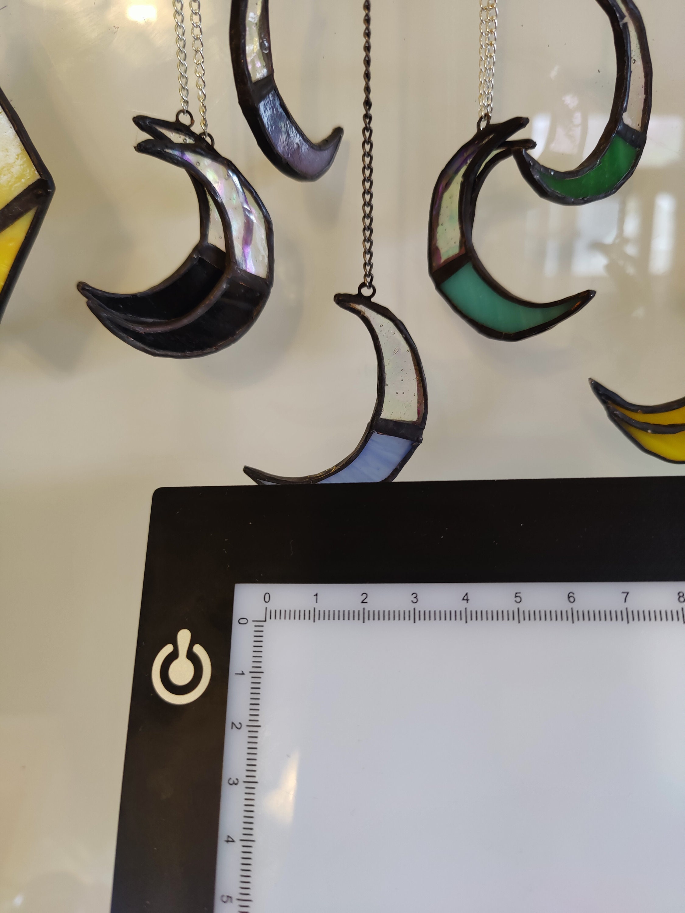 Moon Suncatcher Stained Glass for Rearview Mirror - Etsy