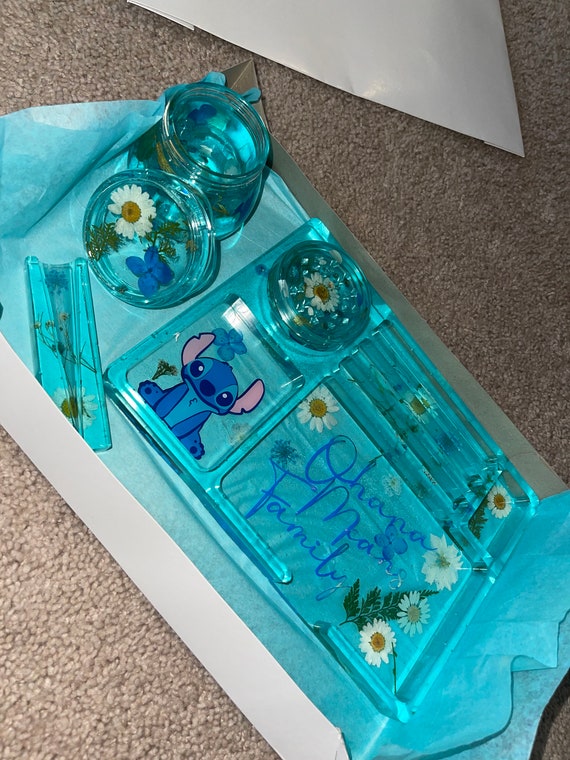 Stitch Rolling Tray Set Etsy